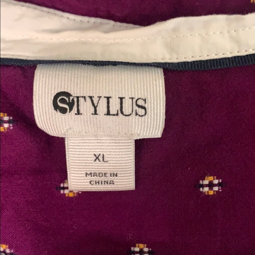 Purple pattern blouse - Picture 2 of 2